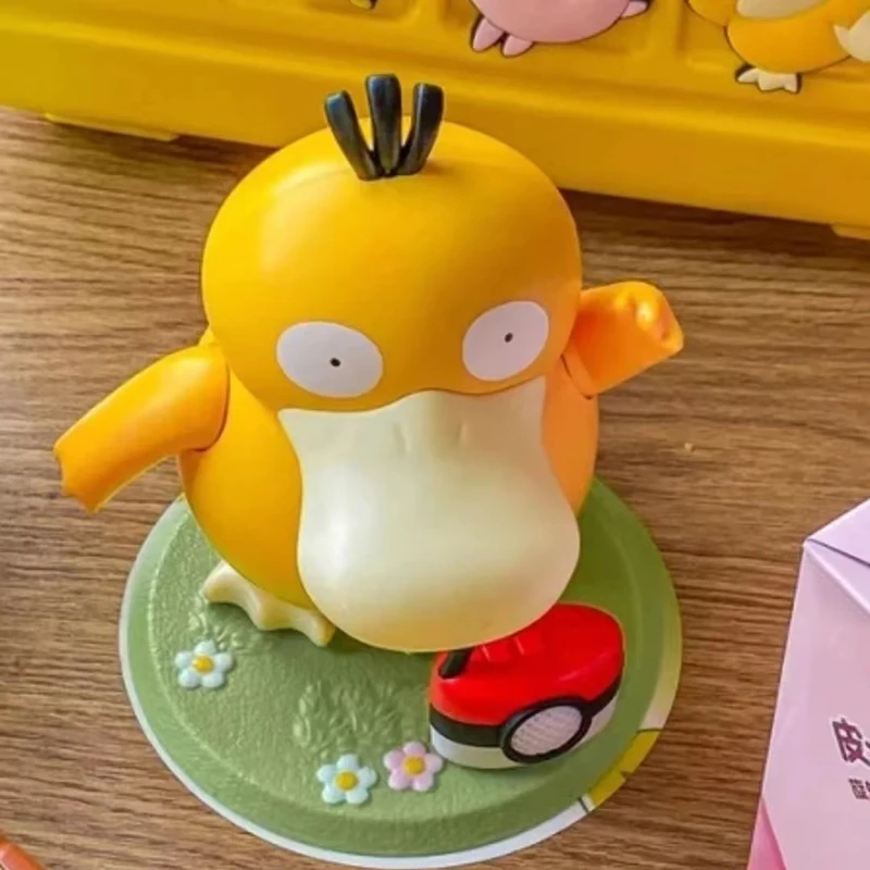 Pokemon Psyduck Anime Figure Dancing Swing Sounding Duck Action Figurine PVC Model Doll Portable Luggage Music Box Toy Xmas Gift