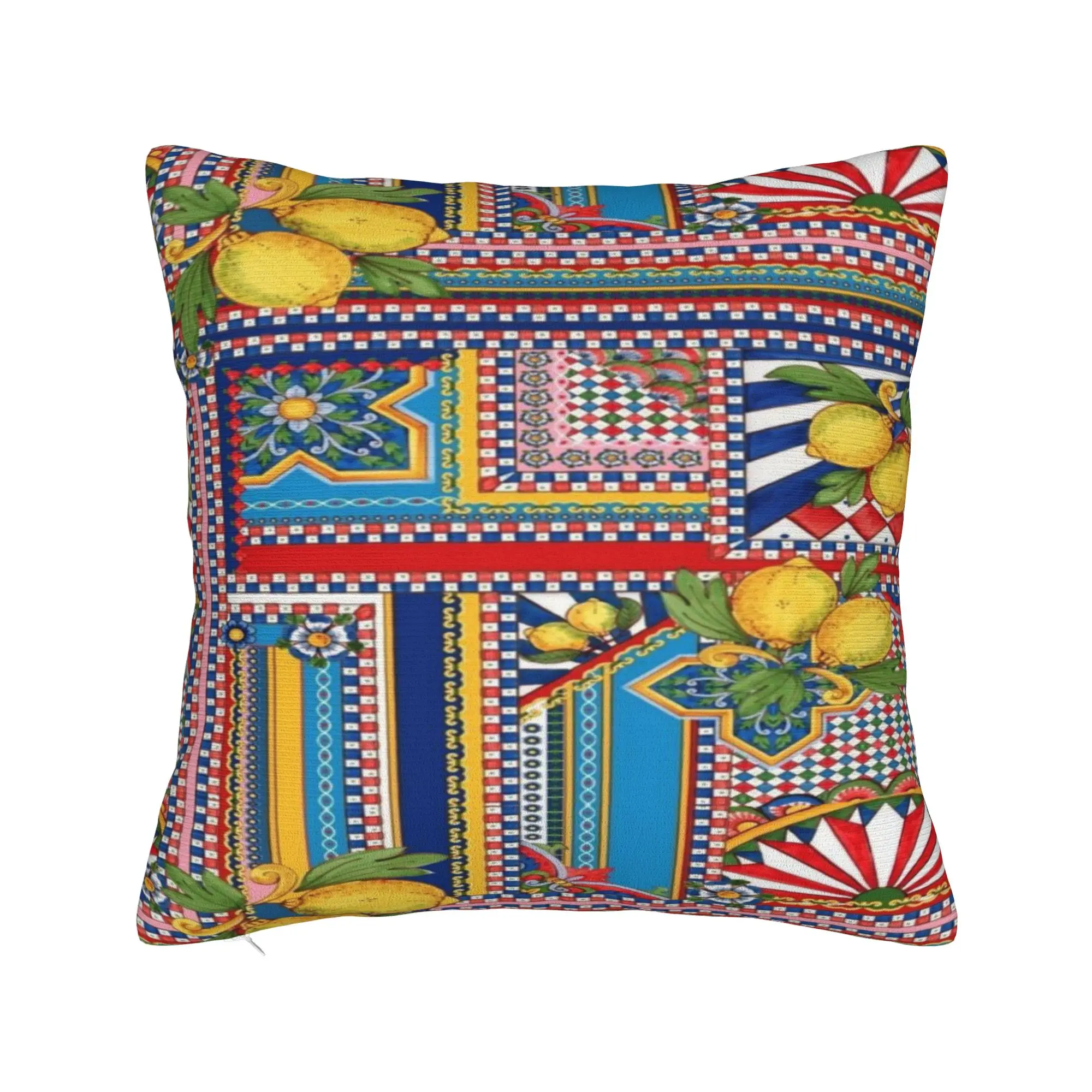 Italy Cute Print Sicilia Sicily Love Trinacria Pillow Case  Print Pillow Cover Vintage Pillowcases For Sofa Car Home Decor