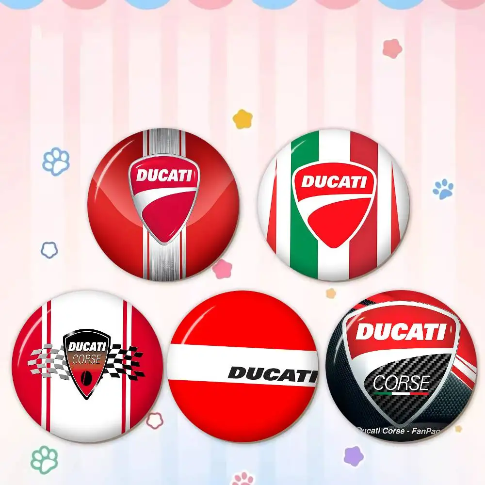 D-DucatiS Motorcycle LOGO 58mm Handmade Brooch Cartoon Cosplay Badge on Backpack Jewelry Accessories Gifts