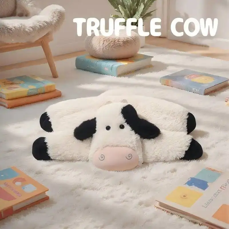 

Super Soft Cute Cow Plush Toy Ultra-Soft Cow Plush Pillow Cushion Stuffed Animal Cow Doll Home Decor Birthday Gift Getaway
