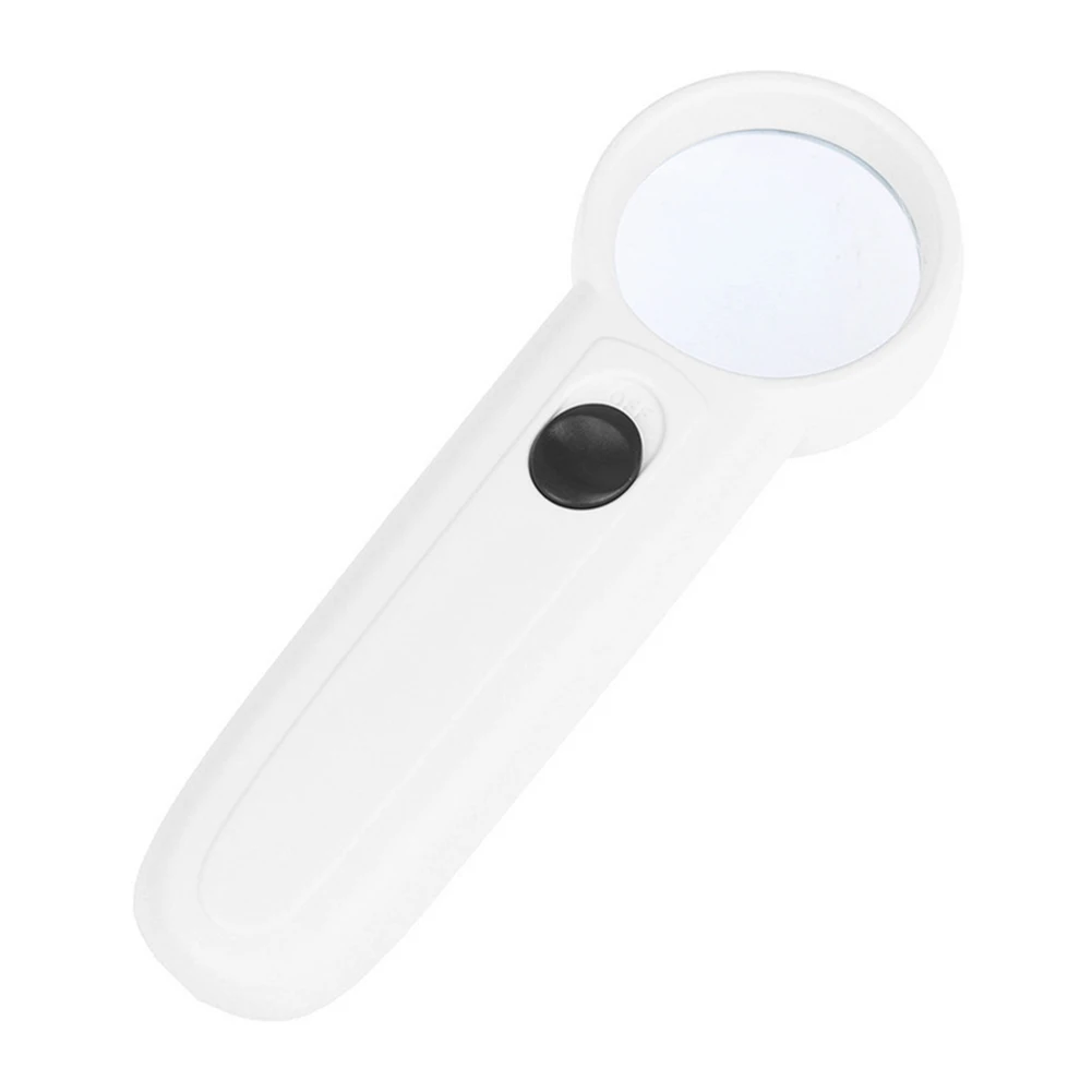 Portable Handheld 15X Illuminated Magnifier Magnifying Glass Lens with 2LED Lamp Aid Reading for Seniors Reading