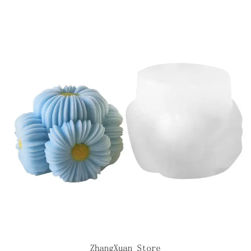 Blumenkerzenform zum Ausgießen von Seife und als Heimdekoration für die Herstellung von Weihnachtsgeschenken 3XUF – Detail 5