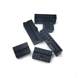 20PCS DuPont 2.0 Double Row Rubber Shell with Protruding Points 6P 10P 12P 16P 18P 20P Black Housing Plug Connector