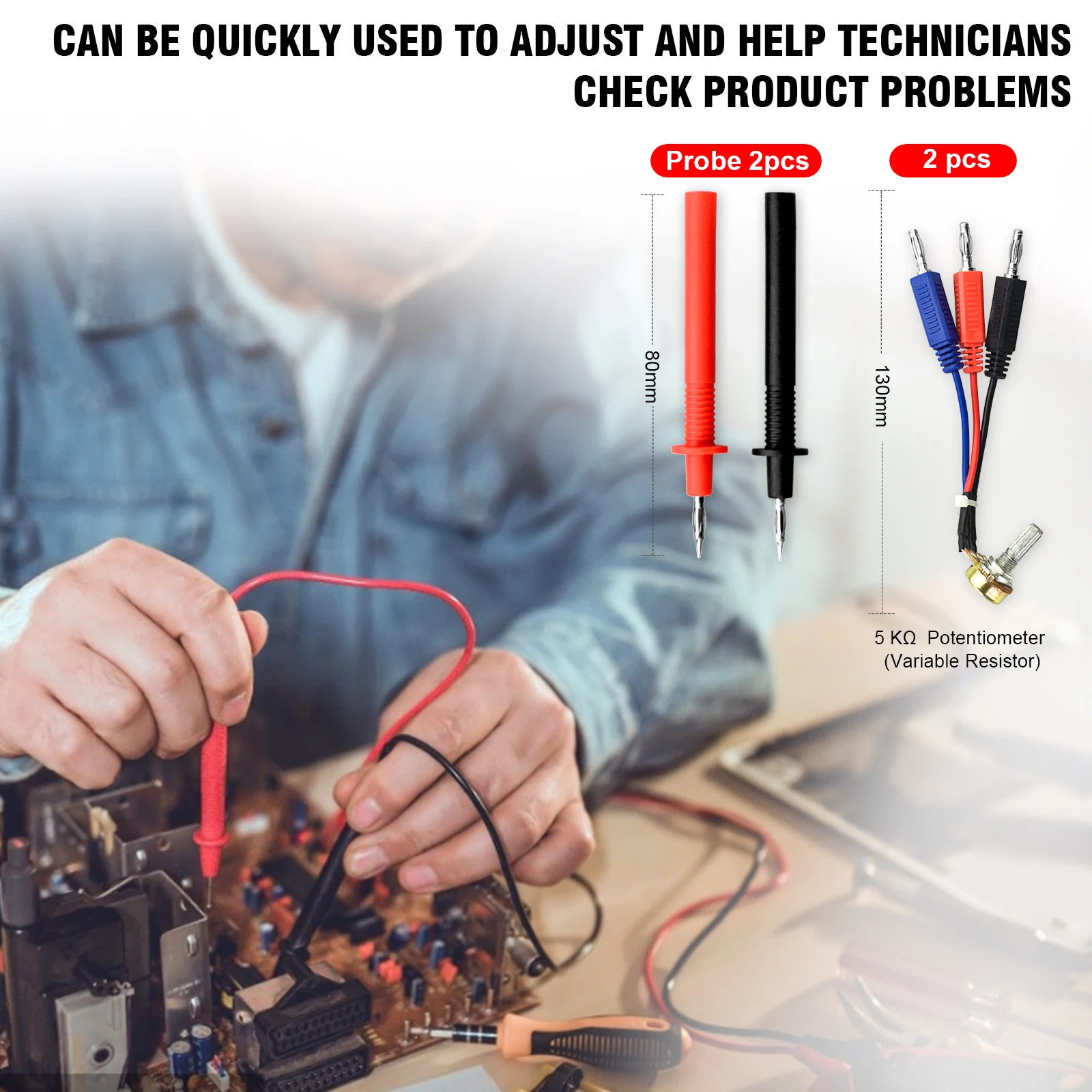 92-Piece Automotive Back Probe Kit, Professional Multimeter Test Lead Set for Auto Electrical Repair & Vehicle Diagnosis view 2