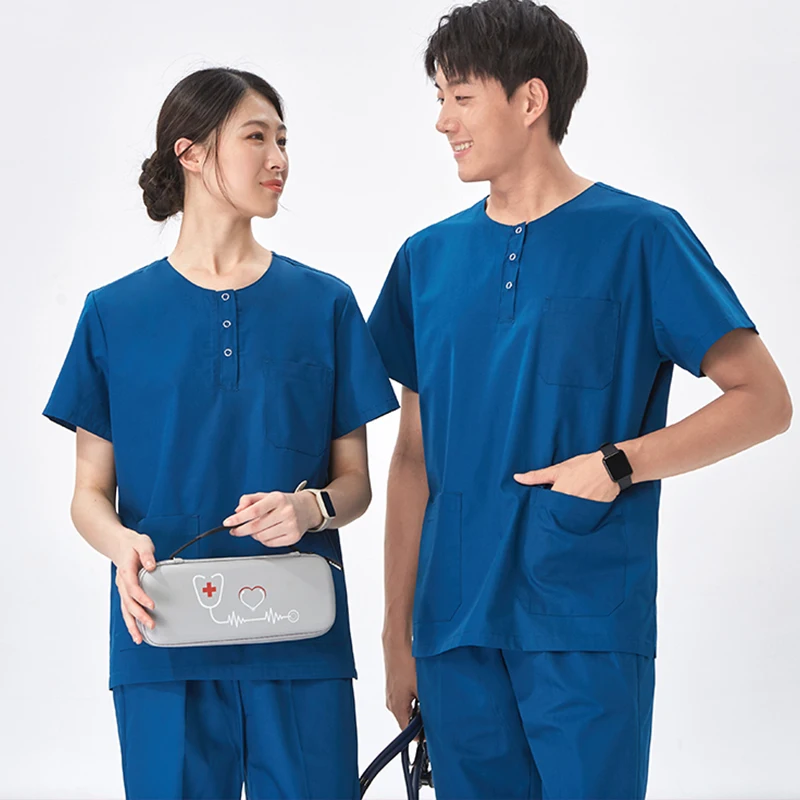 

Korean Medical Uniform Nurse Scrub Set Workwear Nursing Doctor Scrubs Uniforms Veterinary Dental Outfits Tunic 212