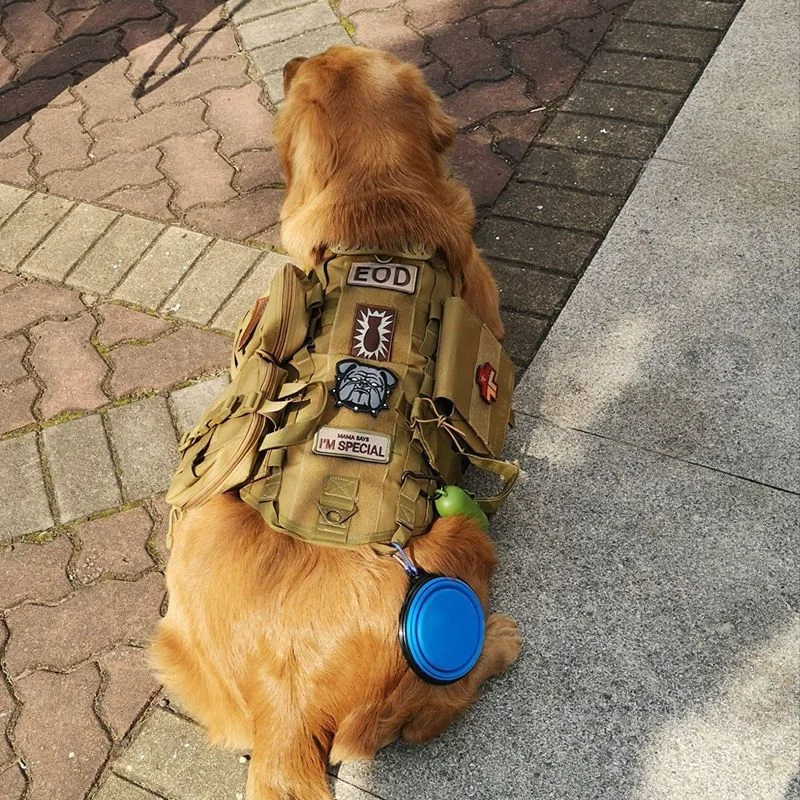 

Dogs Tactical Vest Dog Clothing Large Dog Chest Harness Vest Style Vest Detachable Outdoor Portable Comfortable Neck Protection