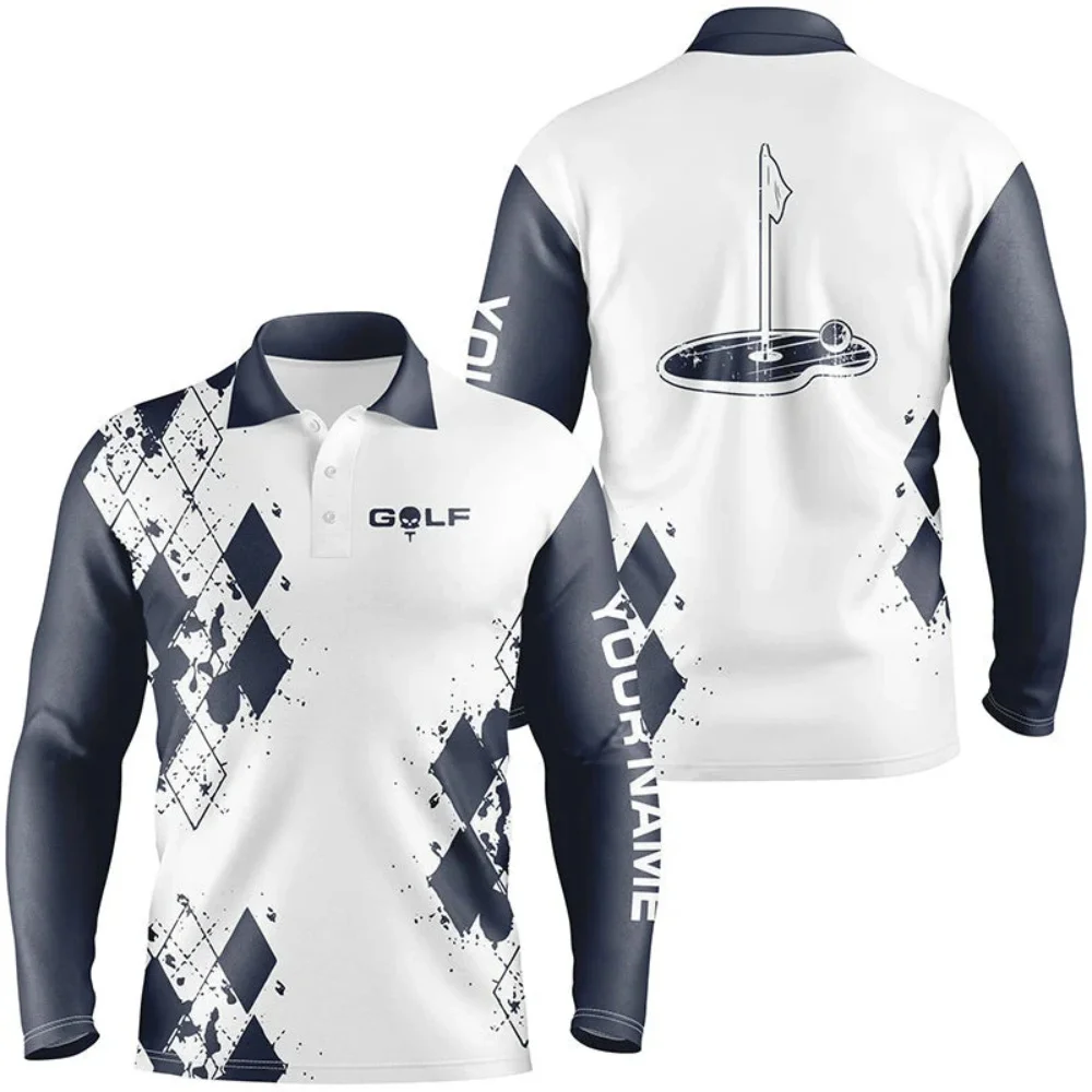 Casual Golf 3D Printed Polo Shirt Summer Fashion Short Sleeve Custom Name Team Name Mens Polo Tees Loose Sports T Shirts Tops