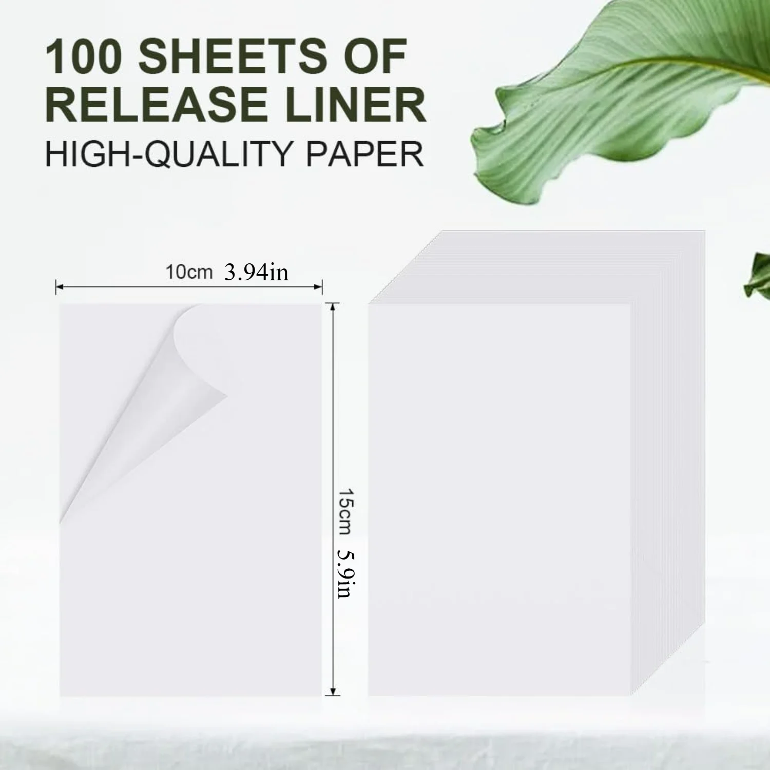 There are 100 sheets of diamond paint release paper. It's silicone, non-stick paper and double-sided release paper for diamond p