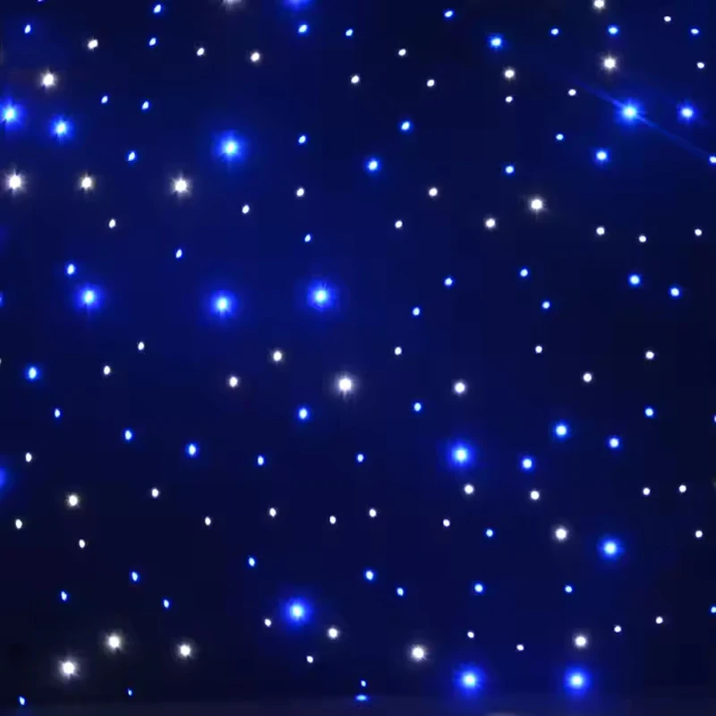 Customize LED Background Cloth DMX Control Star Starry Sky Curtain LED Star Cloth for Birthday Party Wedding DJ Stage Wall Decor