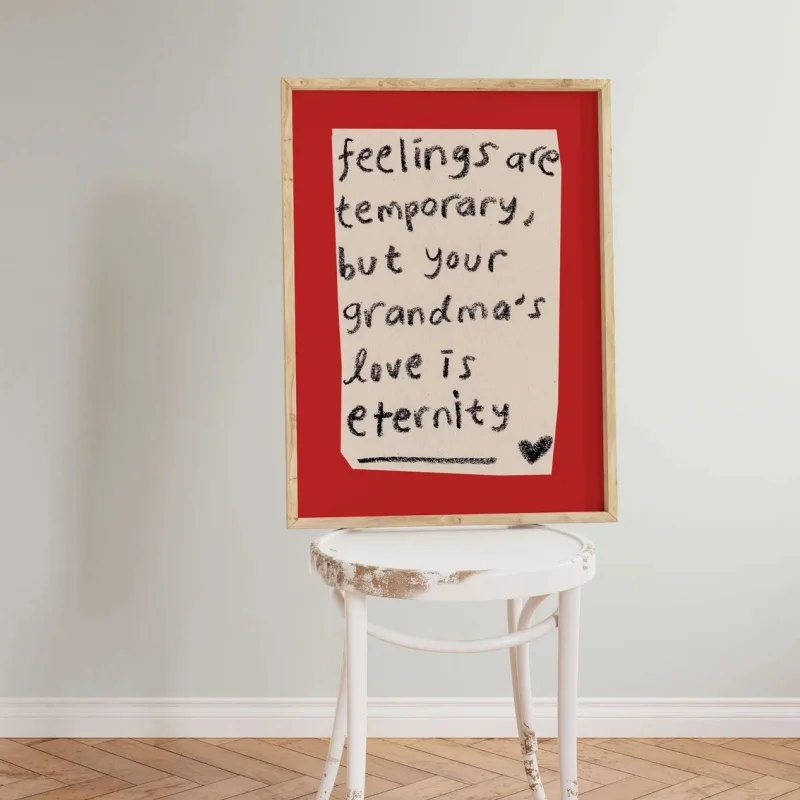 1pc frameless Canvas Painting Feelings Are Temporary Art Print: Motivational Poster Home Decor Frameless Canvas Art Wall Decorat