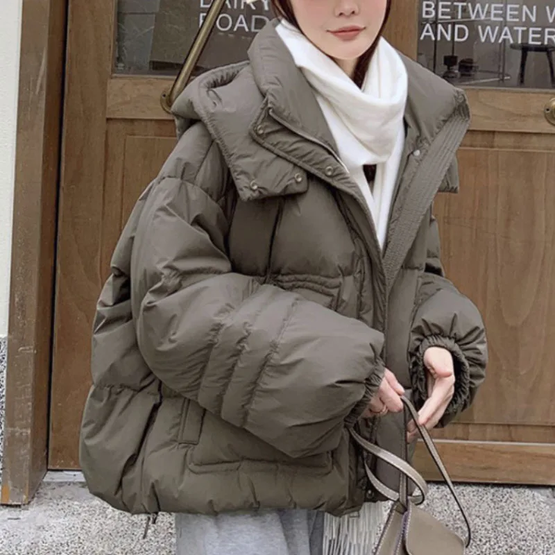 

Down Jacket for Women Lightweight Bodywarm Hooded Parka Loose New Women's Hooded Puffer Coat