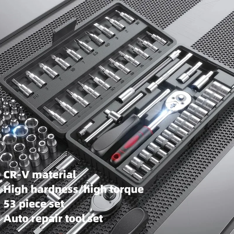 2026 New Repair Tool Set 46 Pieces/set Socket Set Automotive Repair Wrench Torque Wrench Combination Automotive Repair Tool Set