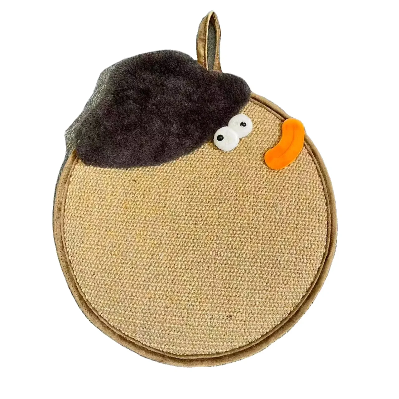 Natural Sisal Cat Scratching Mat Rug, Eco-Friendly Cat Scratch Pad for Claw Grinding, Cute Cat Furniture Protector