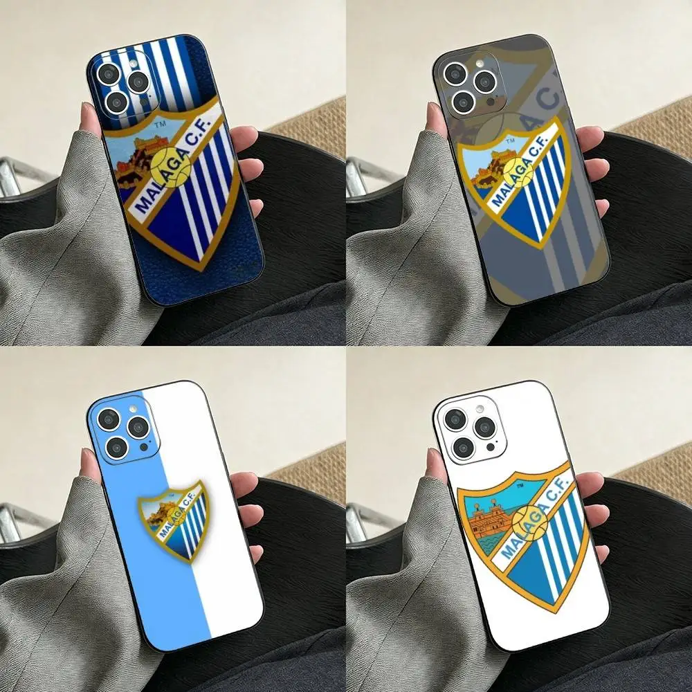 Funda para Teléfono M-Malaga CF para iPhone 17, 16, 15, 14, 13, 12, 11 Plus, Pro Max, Otros, Cubierta Negra Suave