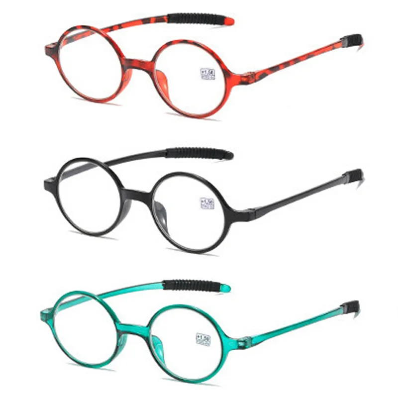 9 Colors Unisex Reading Glasses Women Men TR90 Ultralight Round Frame Hyperopia Presbyopic Eyeglasses +1.0 +1.5 +4.0