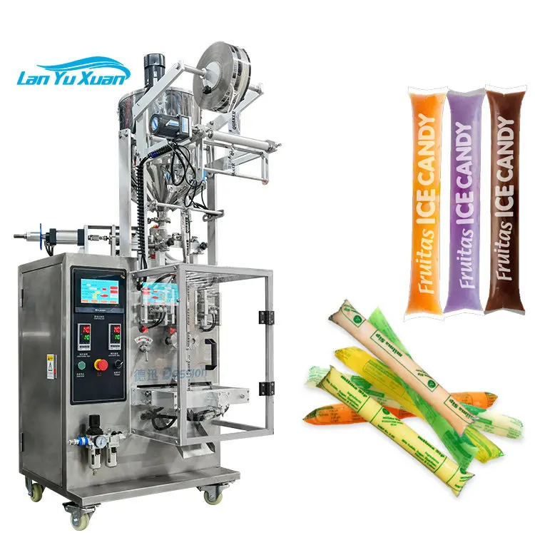 Automatic Ice Candy Popsicle Liquid Sachet Packaging Machine Small Vertical Jelly Stick Ice Candy Ice Lolly Packing Machine