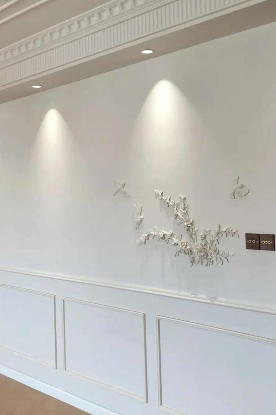 French plaster line arc line ceiling modeling line material roof background wall design is simple and elegant