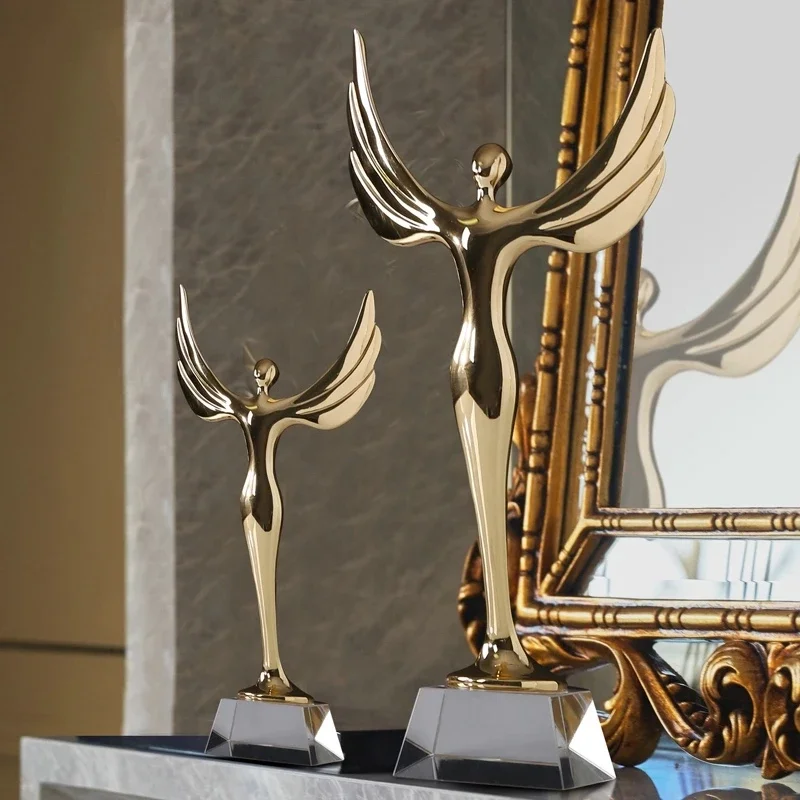 Sports Event Champions Trophy Home Decoration Costumized Logo Awards Words Basketball Football Golf Trophies and Awards Gift