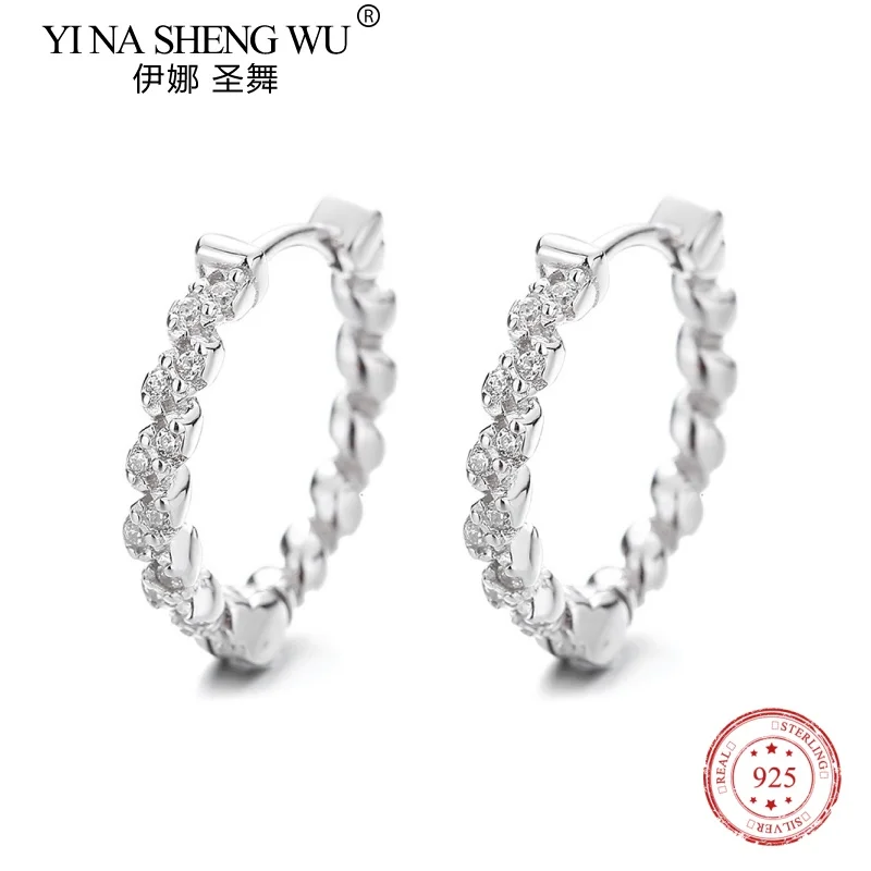 925 فضة كامل الماس تويست أقراط المرأة شخصية موضة أقراط بسيطة خفيفة فاخرة مزاجه الخطوبة #1