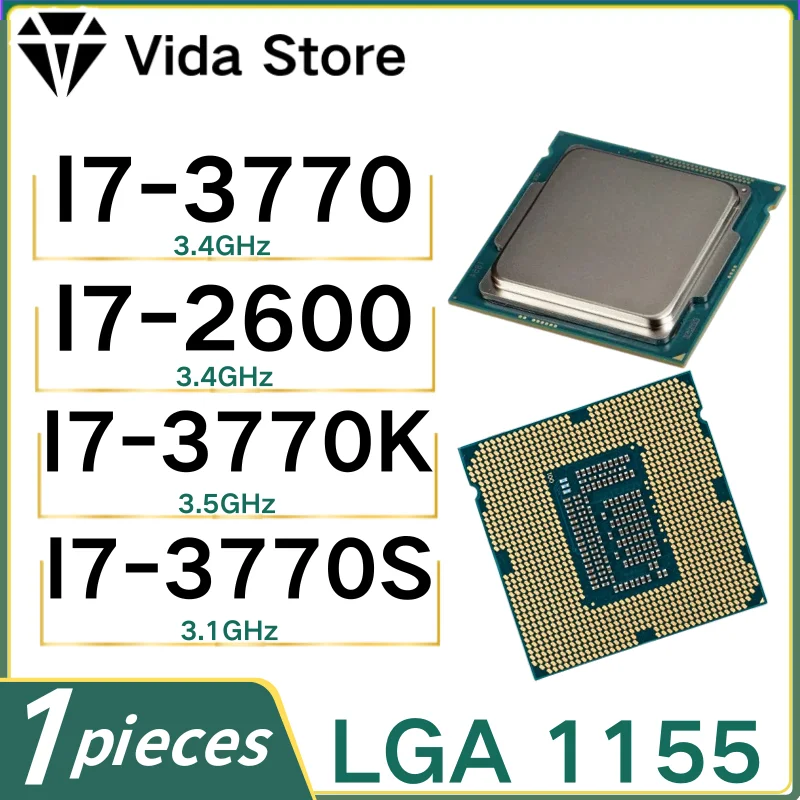 1PCS  LGA 1155 I7-3770 I7-2600 I7-3770K I7-3770S I7 3770 I7 2600 I7 3770K I7 3770S