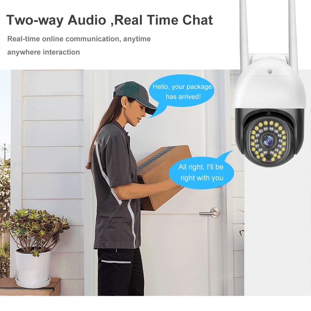 3MP V380 Pro WIFI IP Speed Camera Outdoor Color Night Vision Wireless Waterproof Security Home AI Human Detection Waterproof