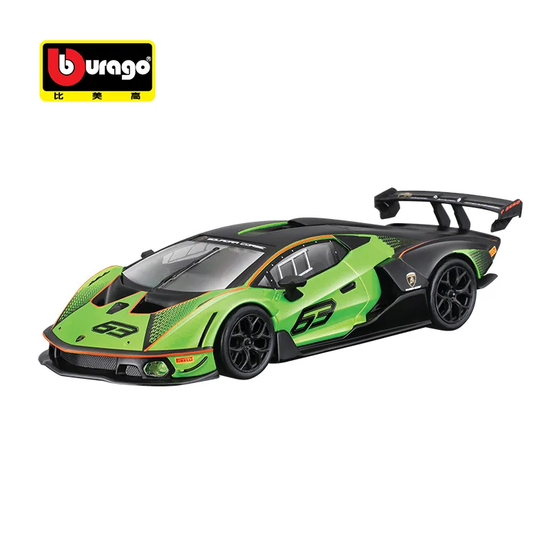 Bburago-coche deportivo de carreras Lamborghini Essenzascv12, escala 1:27, edición fundida a presión, colección de vehículos de lujo, regalos de juguete