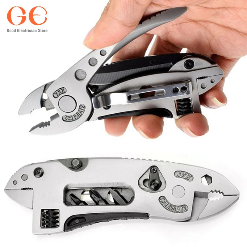 Multi-tool Survival Knife Multi Tool Set Purpose Adjustable Wrench Knife Wire Cutter Pliers Survival Emergency Gear Tools Set