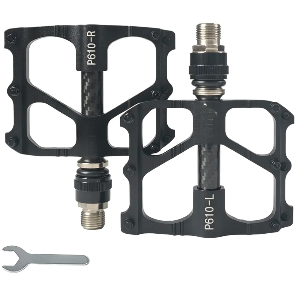 Aluminum Alloy Pedals for Bicycles with for Quick Detach Function Triple Sealed Bearings and Replaceable Grip Pins