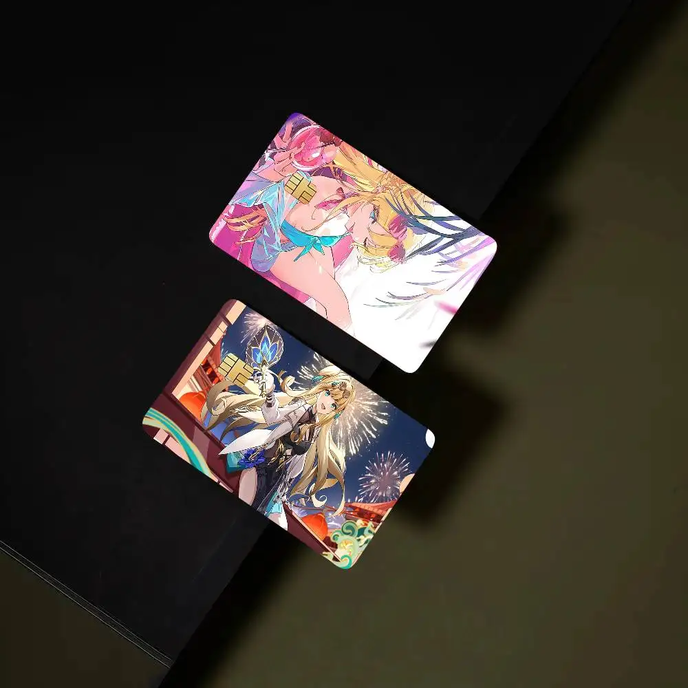 Songque Anime Game Honkai Impact 3rd Card Sticker 4Pcs Credit Card Skin Anti Scratch Bank Debit Card Decal
