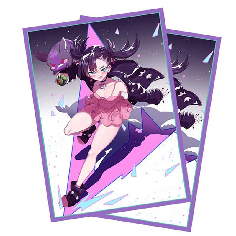 65 Pz/set 66X91Mm PTCG Trainer Marnie Buste Per Carte Copertura Della Carta di Colore Flash Ptcg Marnie Carta di Protezione Della Copertura Anime Carte regalo