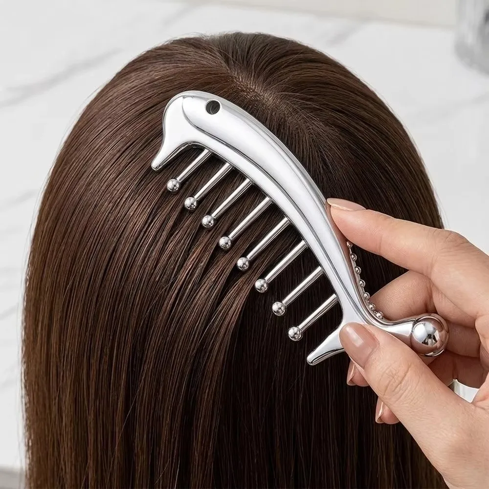 Protable Portable Manual Head Massager Deep Relaxation Alloy Scalp Comb Upgrade Version Massage Comb Facial Tool