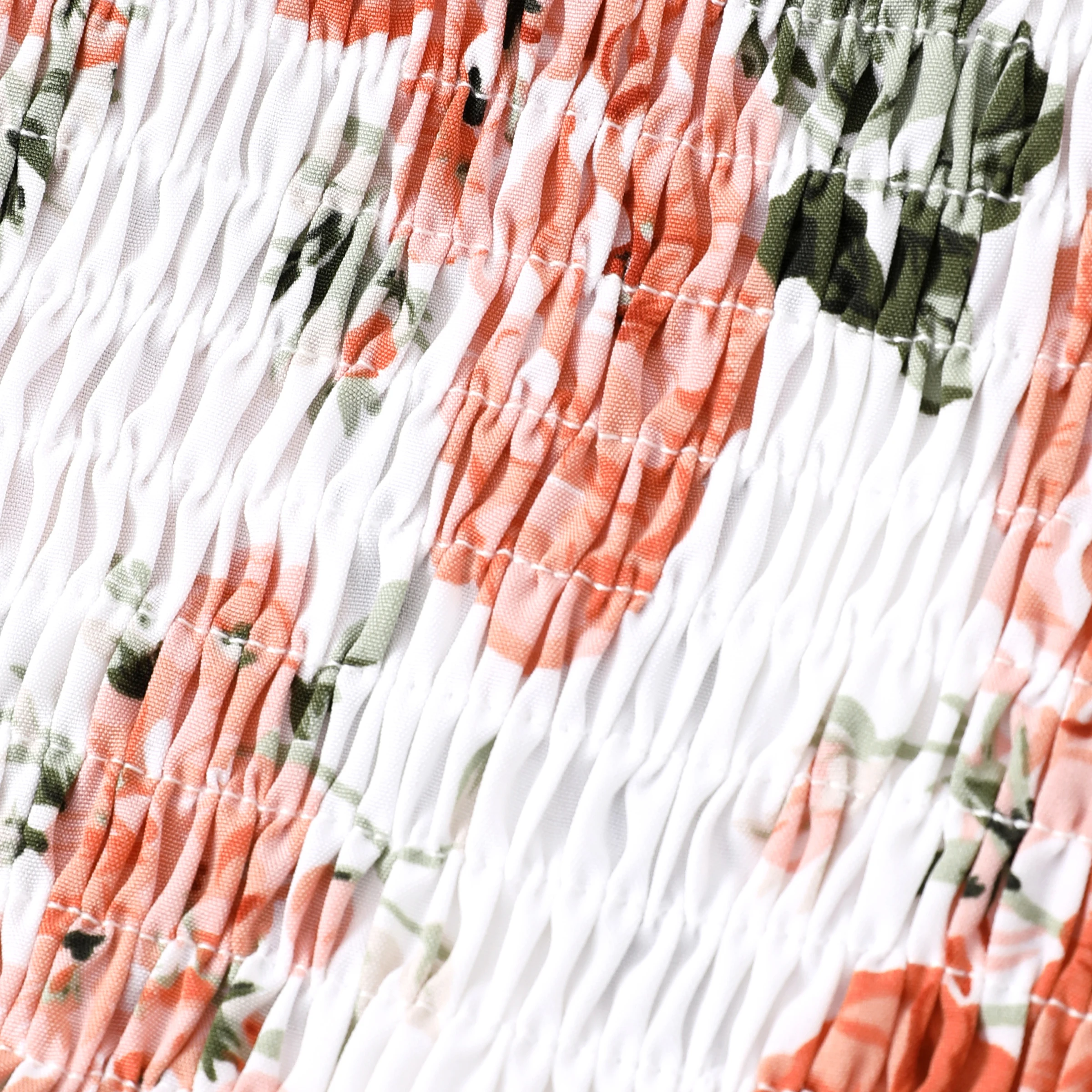 طقم بات بات فاميلي باك مطبوع عليه زهور مكشكش مكشوف الكتفين وسروال قصير أو تنورة للفتيات والأمهات #4