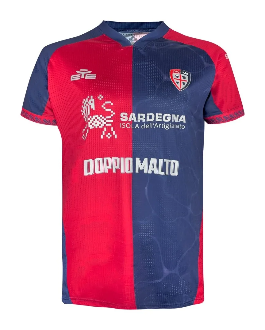 25-26 Nueva camisa caliente La Liga Cagliari Calcio camisa con estampado 3D para hombres y mujeres camisa para niños camisa deportiva casual de talla grande