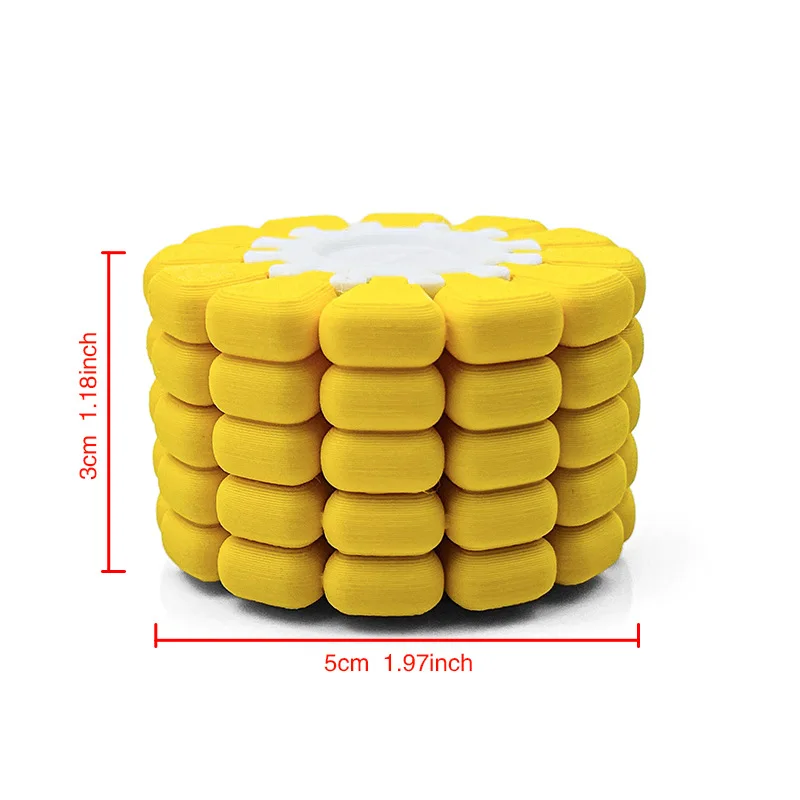 New 3D Corn Jigsaw Puzzle 3D Printed Corn Puzzle Brain Teaser Toy for Adults Kids Stress Relief Desktop Decoration