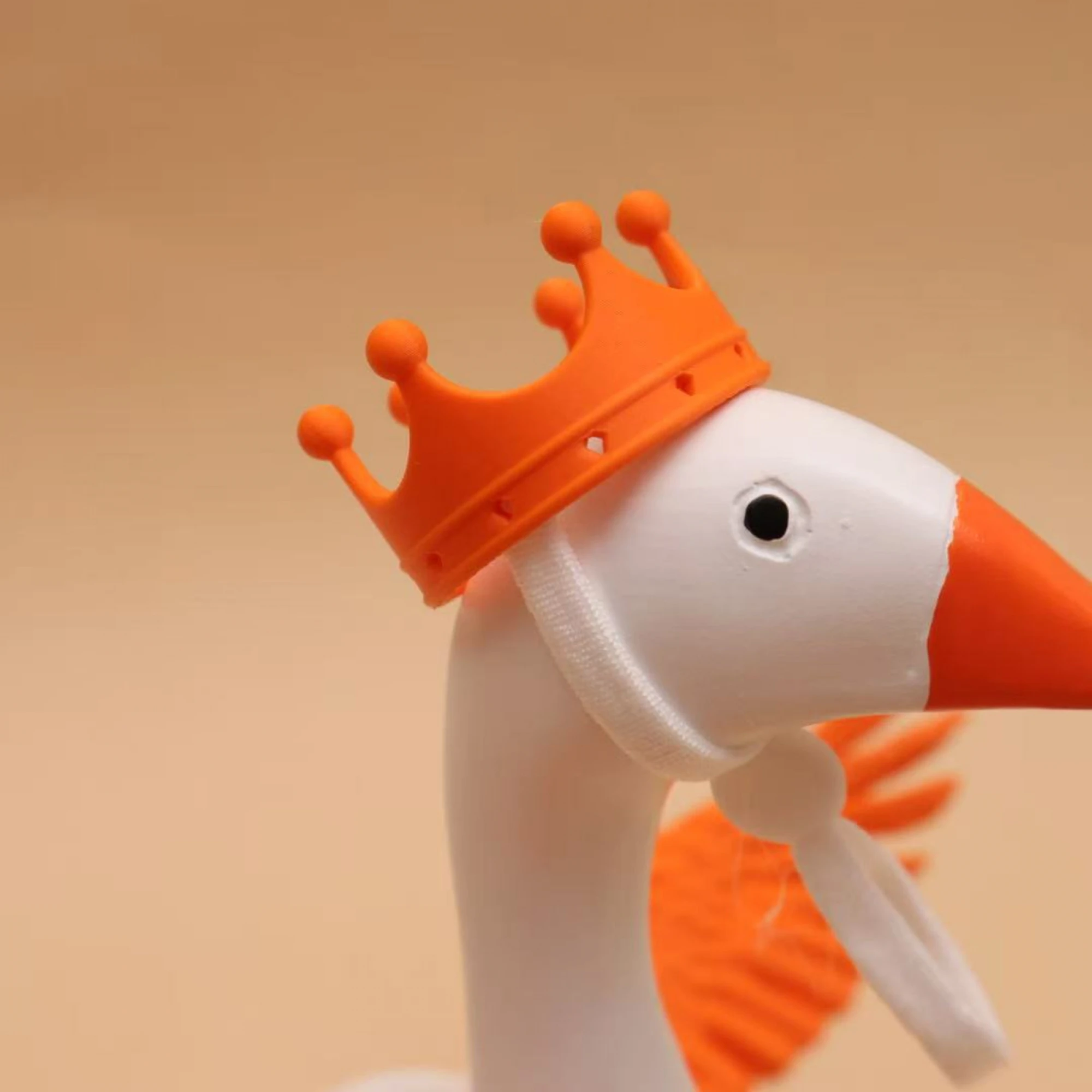 Picture 4: 2Pcs Desk Goose Outfit for Goose Statue Independence Day 3D Printed Crown Wing Patriotic Mini Goose Accessories