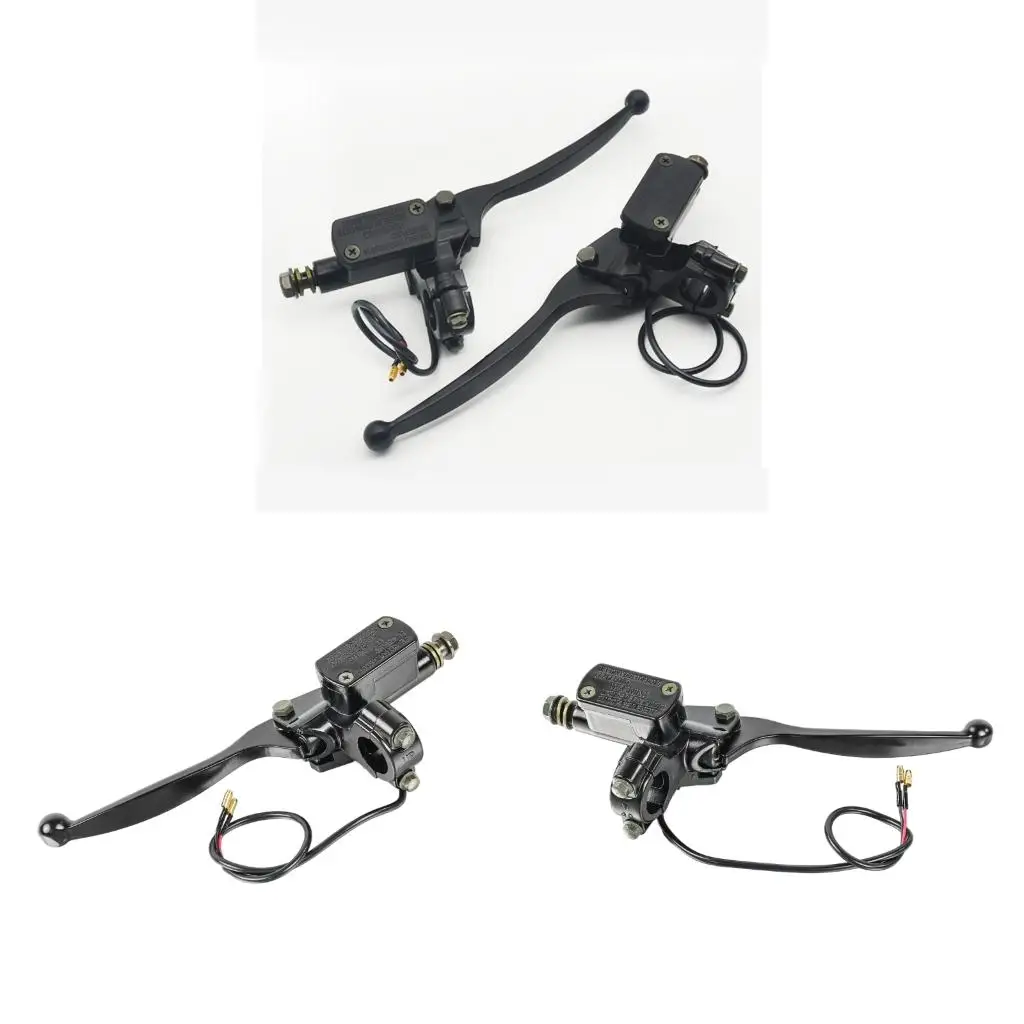 22 mm Handlebar Mount Motorcycle Brake Lever Pump Assembly, 160 mm Lever, Black Aluminum Repair Part for Shops