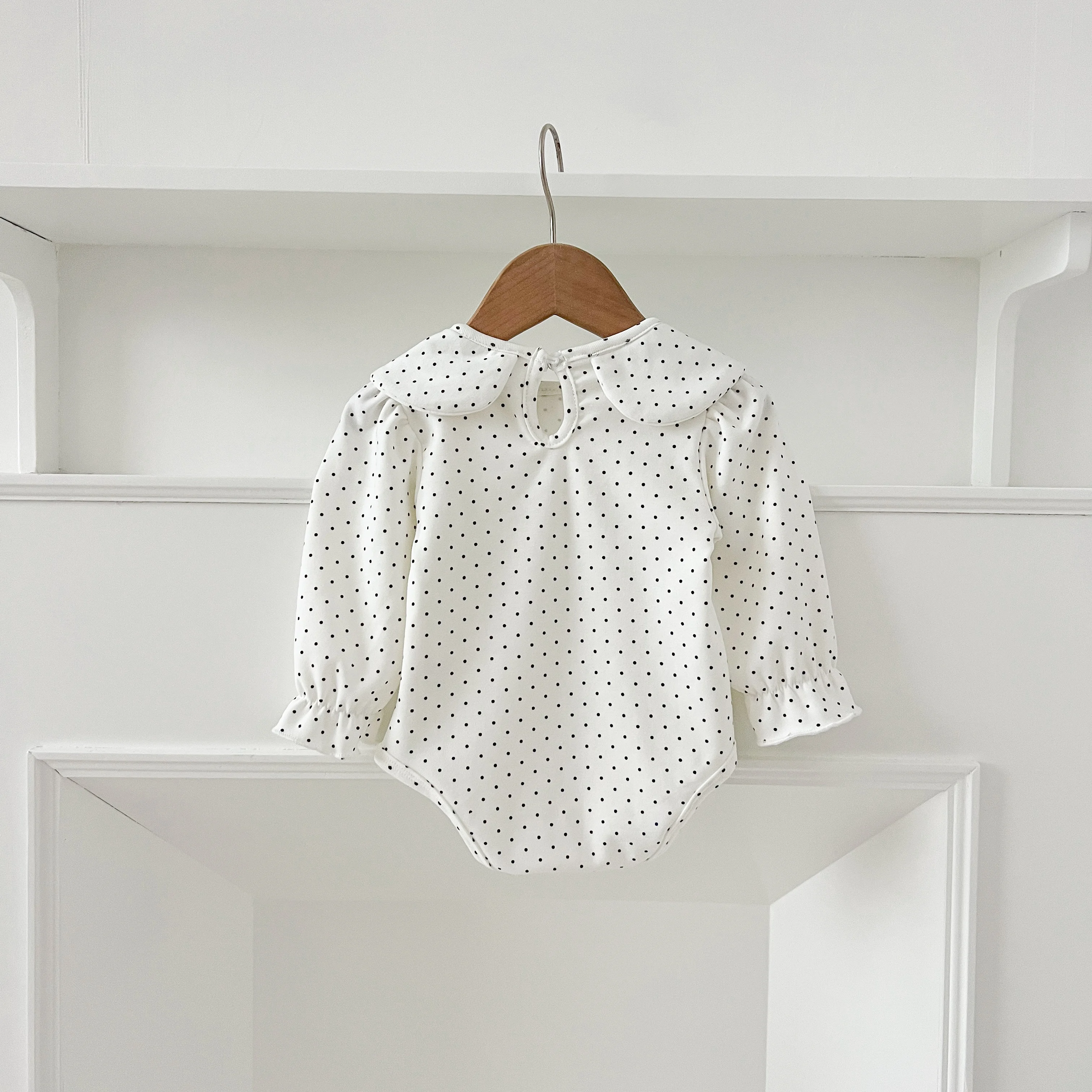 Herbst 0-24M Baby Mädchen Kleidung Kleinkind Baby Jungen Mädchen Strampler Weiß Infant Baby Mädchen Overall Frühling blume Punkte Baumwolle Strampler – Detail 10