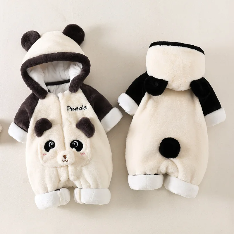 Baby Winter Clothes Boy's and Girl's Baby Onesies Thicked Warm Cute Animal Shape Outerwear Coat