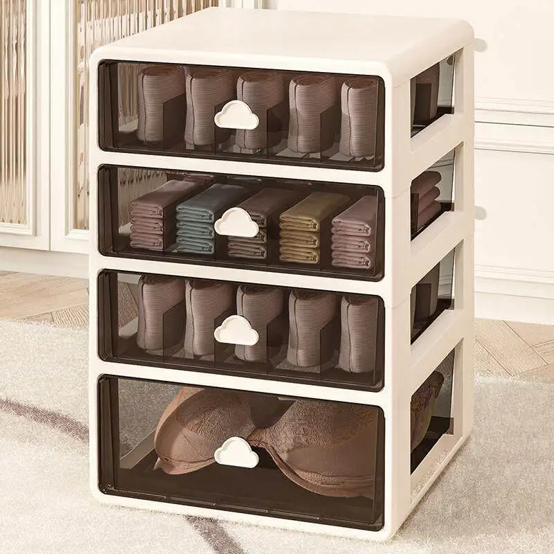 Home Use Underwear Socks Bra Organizer Box Multi-Functional Drawer Type Three-In-One Innerwear Storage Cabinet