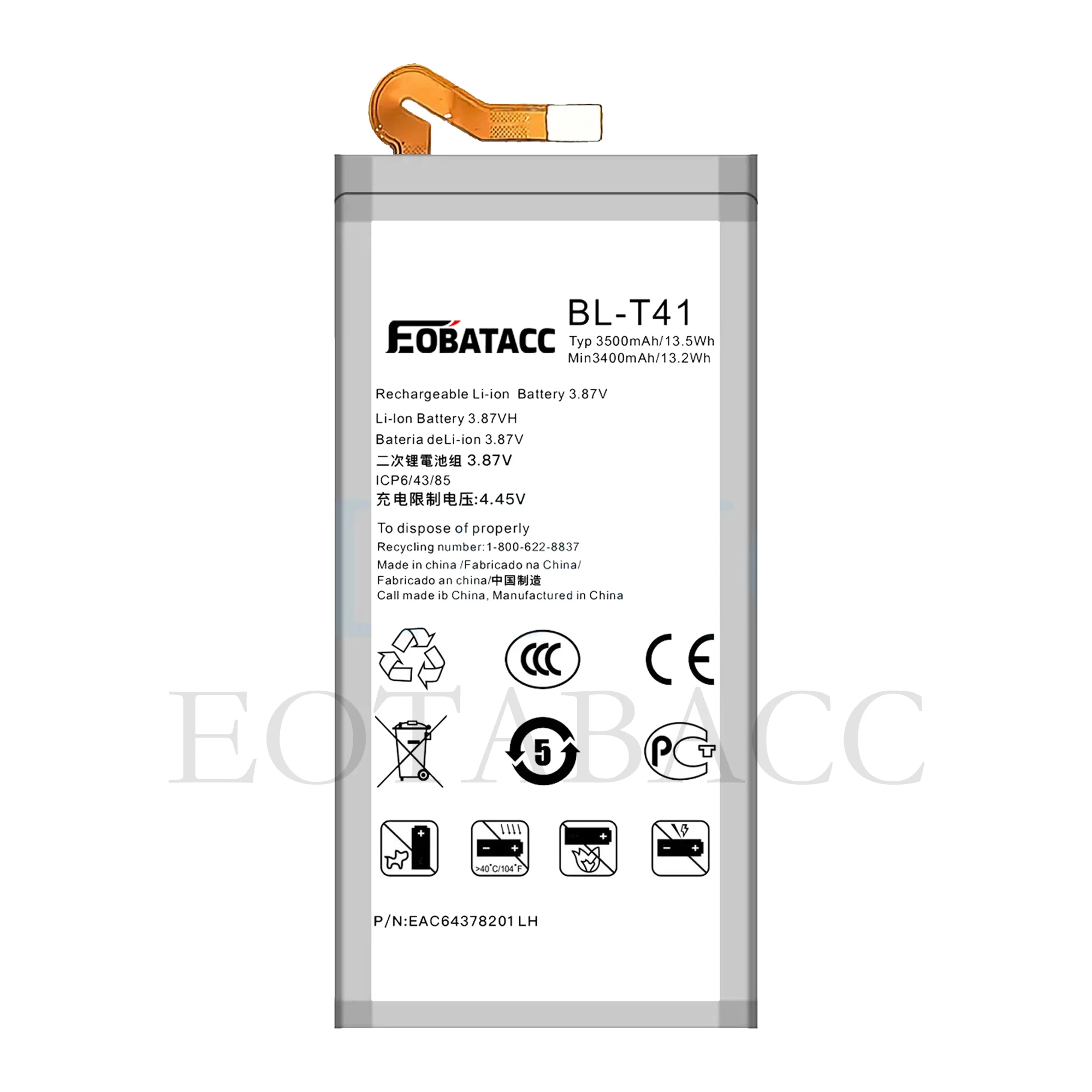 EOTABACC BL-T41 Battery For Lg G8 ThinQ LMG820QM7 LMG820UM1 LM-G820UMB LMG820UM0 LM-G820N Mobile Phone Bateria + Free tool