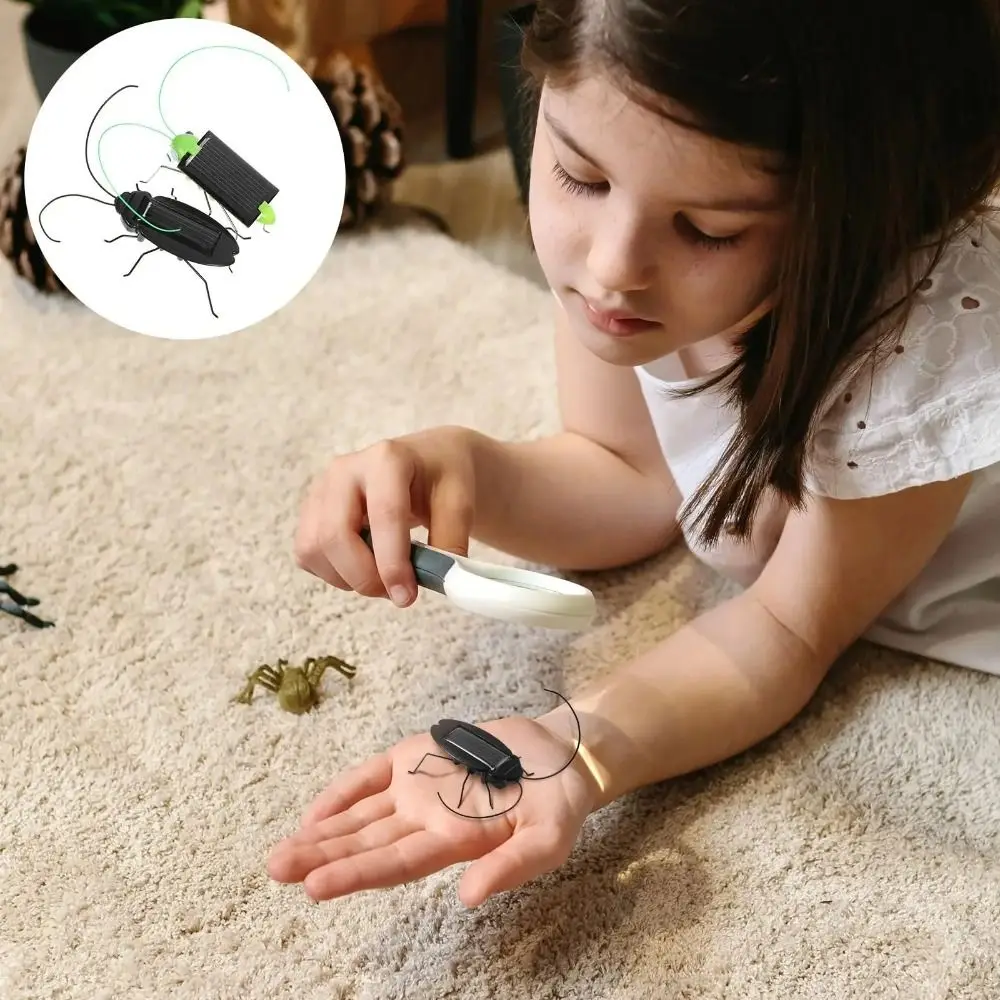 Funny Solar Powered Solar Grasshopper Cockroach Multi-Foot Worm Simulation Insect Grasshopper No Batteries Moving Gift