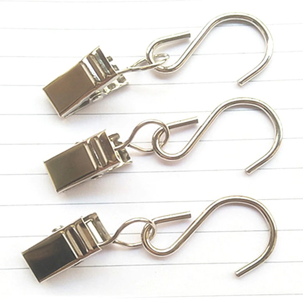 

50pcs Metal S Shape Hooks Clips 4.9X2.8X1.7Cm For Curtains Party Lights Outdoor Wedding Home Hanging Hooks Lanterns