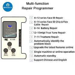 AY A108 Box Face ID Programador para iPhone, X-15 Pro Max, Dot Matrix, Reparo Do Projetor, True Tone Fix, Battery Health, Data Change Tool