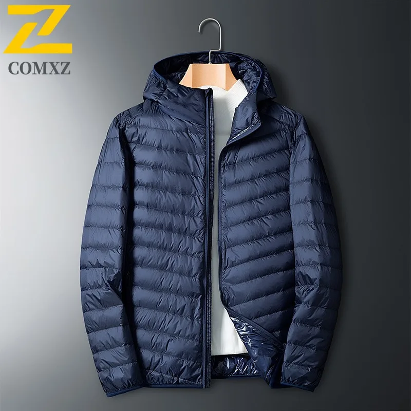 COMXZ Men Padding Coat Stylish Winter New Street Ski Warm Windproof Hiking Cotton Padded Jacket Comfortable Snow Puffer Jackets
