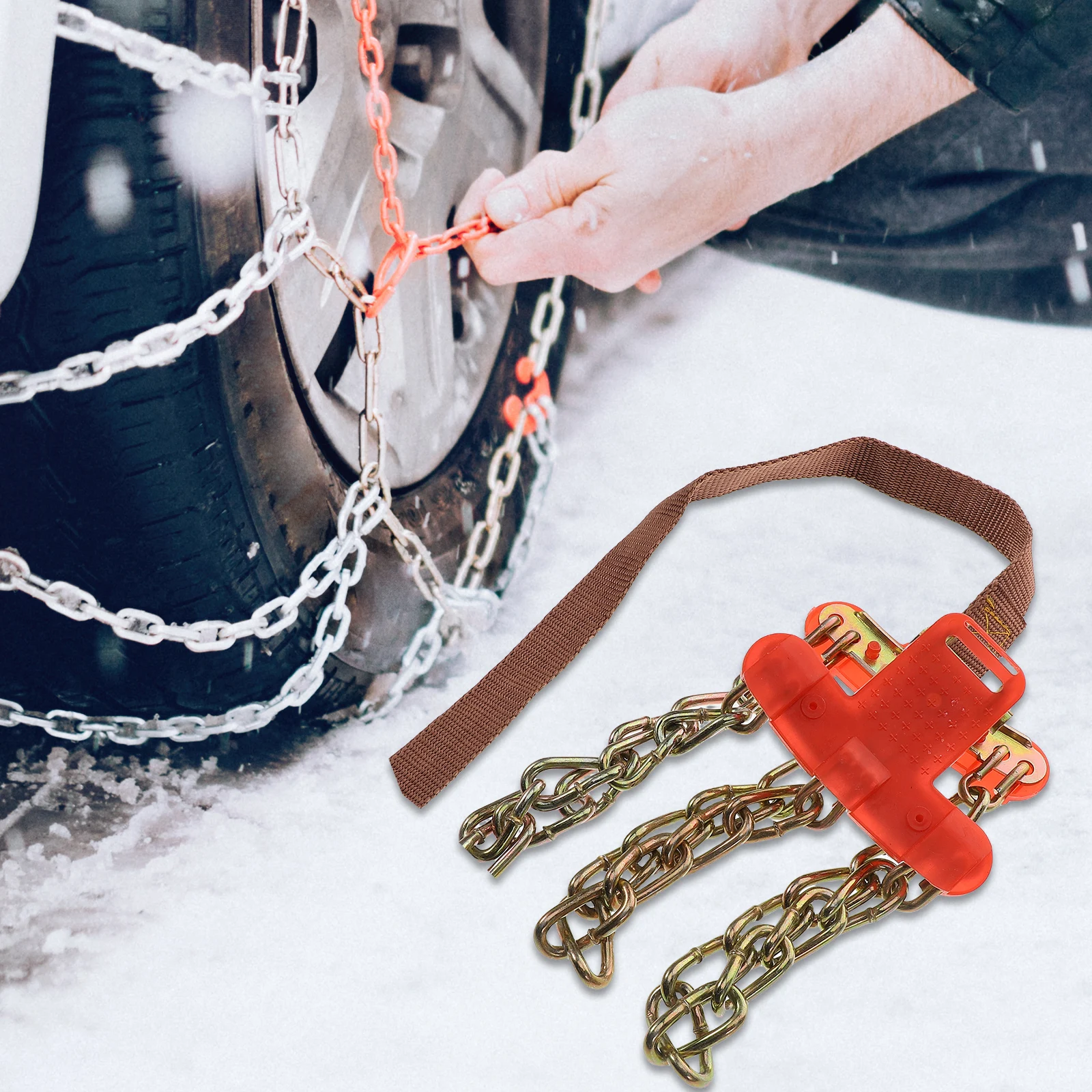 

Heavy Duty Anti-Slip Car Tire Universal Fit For Trucks Suvs Emergency Snow Skid Chains Winter Driving Safety Thickened Tire