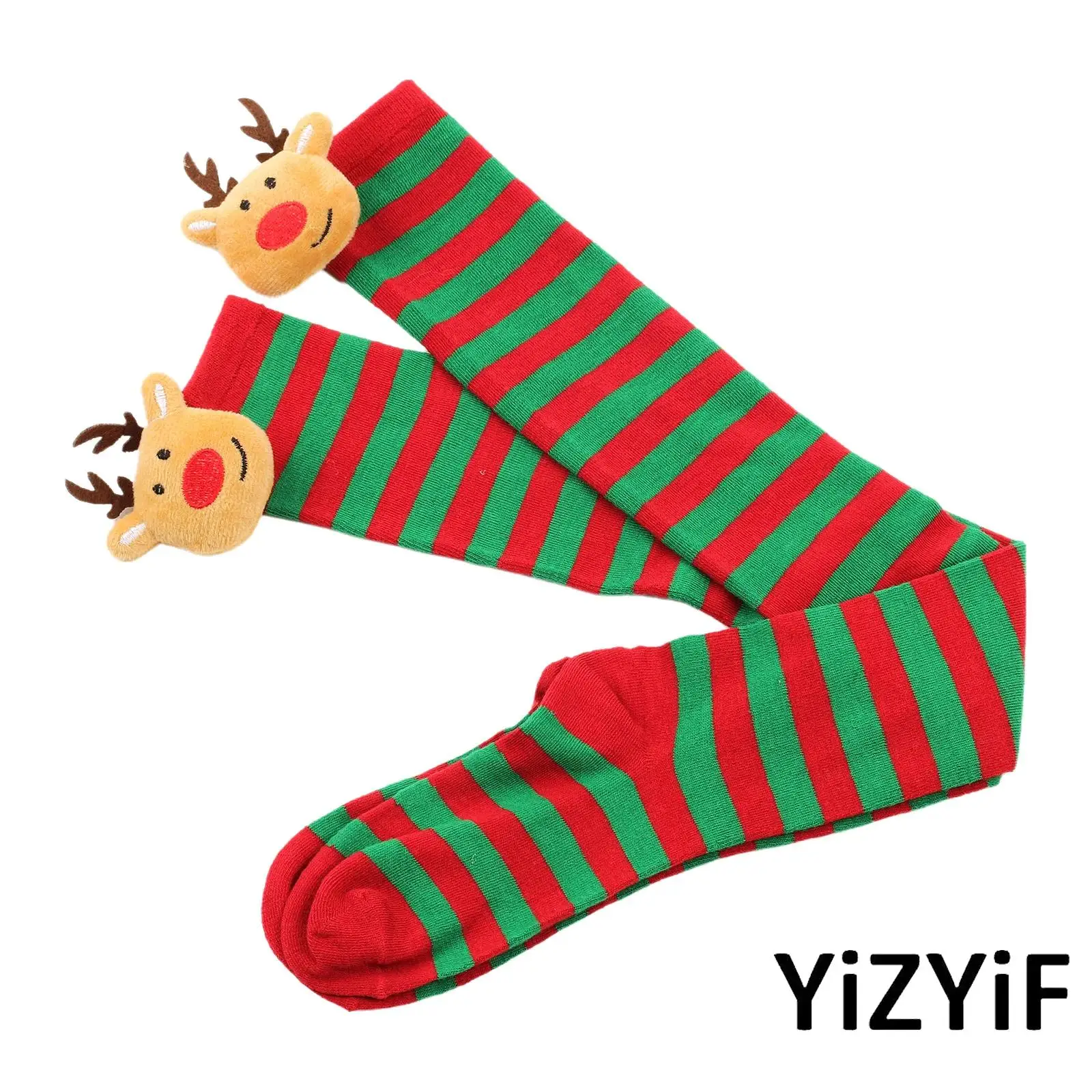 المرأة 1 زوج عيد الميلاد الجوارب مرونة فوق الركبة متماسكة عيد الميلاد الأيائل تخزين لجميع القديسين عيد الميلاد والشتاء ارتداء اليومي #1