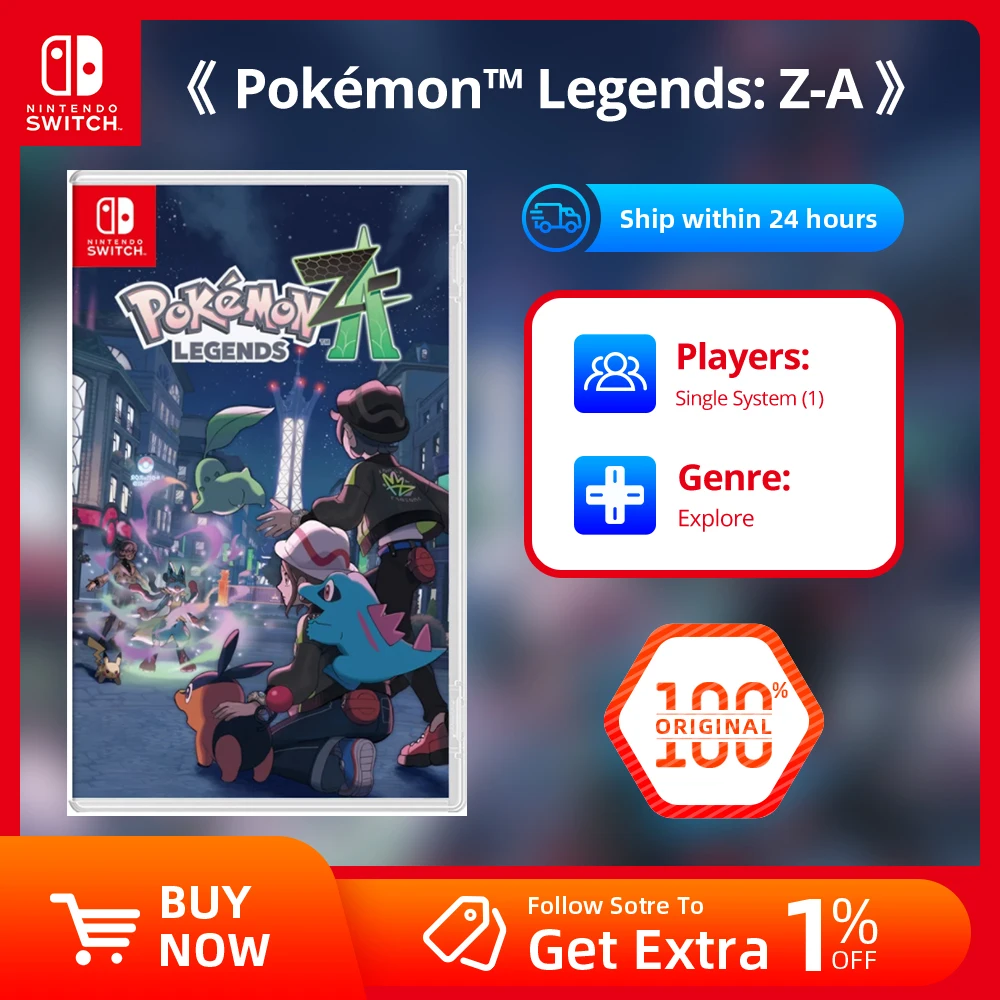 Pokemon Legends Z-A - خرطوشة ألعاب نينتندو سويتش، بطاقة فيزيائية، تلفزيون منضدية محمولة باليد #1