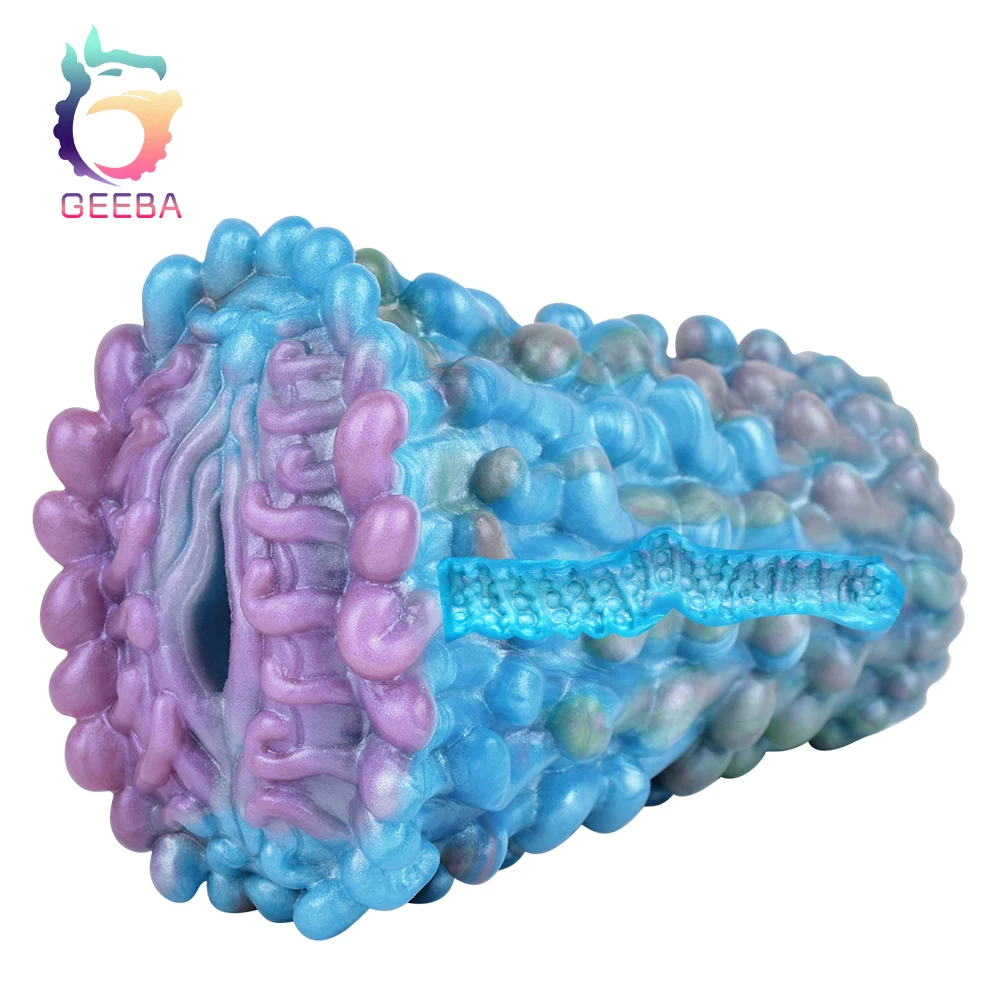 GEEBA 6198 الخيال الحيوان البحرية الرجال جهاز استمناء سيليكون جيب كس القضيب الضارب واقعية المهبل الذكور الجنس لعب العرض