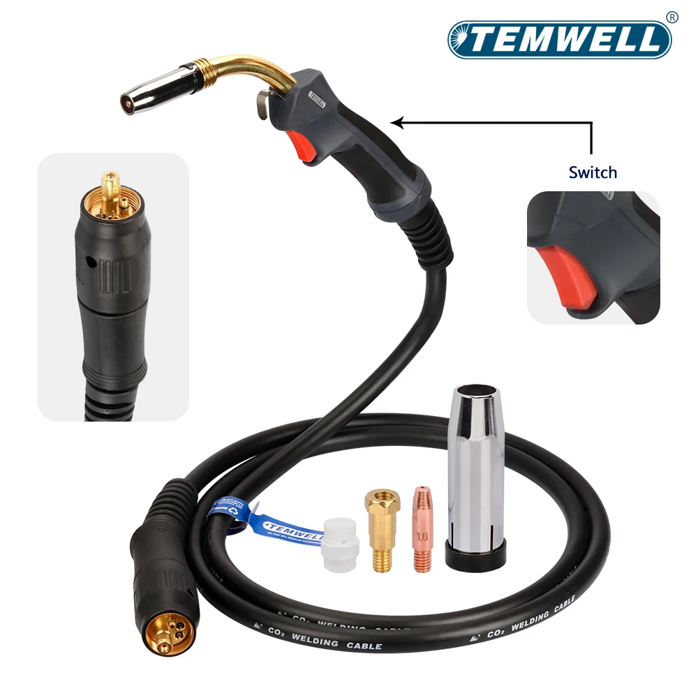 

New 3M 24KD Mig Mag Welding Torches Accessories MB24AK Weld Torch Gun with Europ Connector for Mig Co2 Welding Equipment