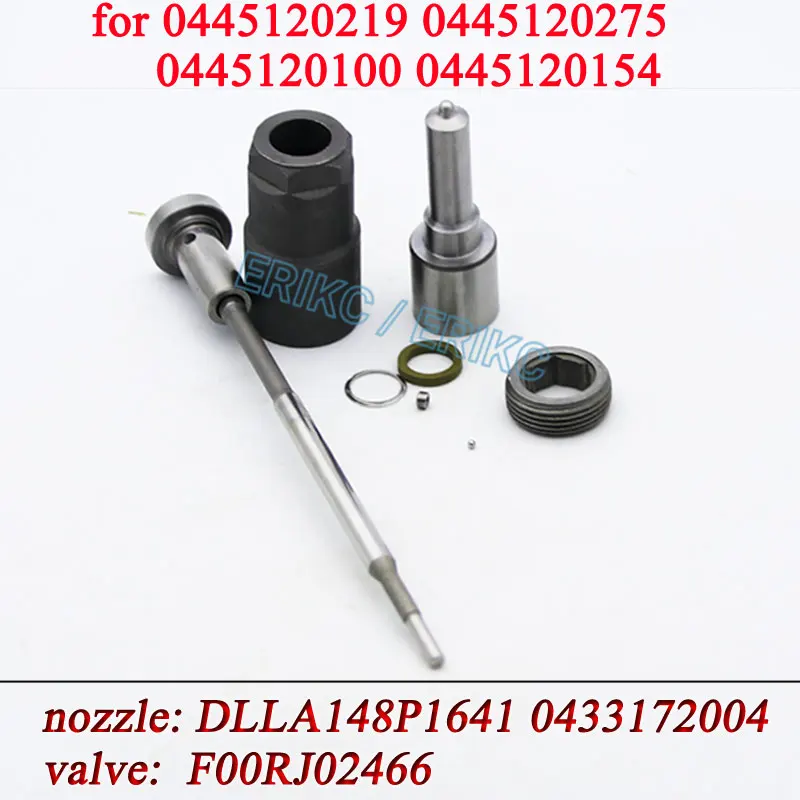 

0445120219 0445120275 Fuel Injector Overhaul Kit Nozzle DLLA148P1641 0433172004 Valve F00RJ02466 for BOSCH 0445120100 0445120154